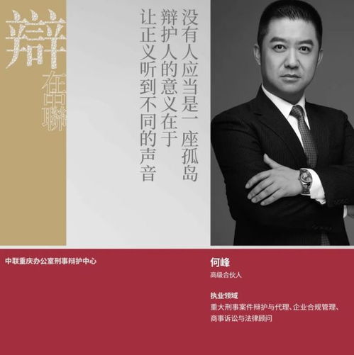 刑辩关注 重庆刑事律师何峰 匠人匠心